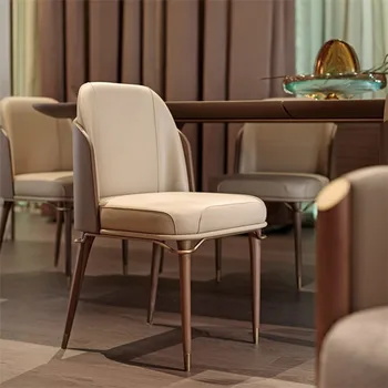 Современные красивые обеденные стулья Современный роскошный стул в скандинавском стиле с акцентом, шезлонги для столовой, кухонная мебель для зала