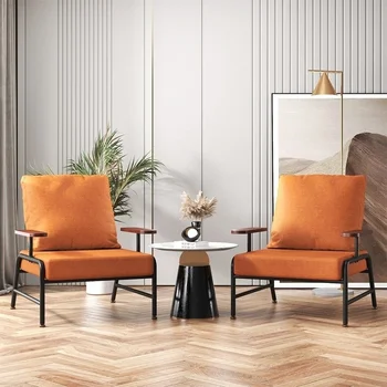Современный диван-кресло для отдыха, гостиная в итальянском стиле, одноместное светлое роскошное кресло, зона отдыха, кресло для переговоров из кованого железа, диван