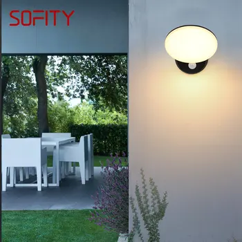 Современный индукционный настенный светильник SOFITY классического стиля IP65, водонепроницаемый для помещений и улицы двойного назначения