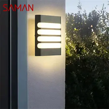 Современный простой настенный светильник SAMAN, светодиодный Водонепроницаемый IP 65, Винтажные бра для дома на открытом воздухе, балкон, коридор, Светильники для внутреннего двора