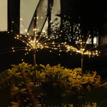 Солнечная наземная лампа для фейерверков, лампа для фейерверков из одуванчиков, водонепроницаемая уличная гирлянда для сада, газона во внутреннем дворе, декоративная световая гирлянда