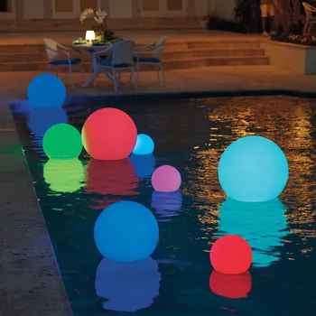 Солнечный свет Наружные водонепроницаемые светодиодные садовые шаровые фонари ландшафтное освещение Плавающая вечеринка Свадебный бар Газонные лампы Дистанционное управление