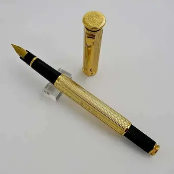 Старая перьевая ручка с металлическими чернилами, шестигранный колпачок, Тонкое перо, канцелярские принадлежности для бизнеса, офисные школьные принадлежности, подарок для письма