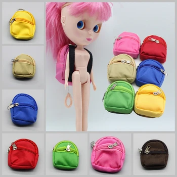 Сумка-аксессуары, сумка-рюкзак для 1-6 BJD Blyth, подарки для детей, 7 цветов, кукольный Мини-рюкзак, сумка для кукол, аксессуар