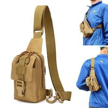 Тактическая нагрудная сумка Военная EDC Спортивная походная сумка через плечо Сумка для походов, кемпинга, охоты, аксессуаров, сумка-футляр