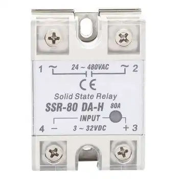 -Твердотельное реле постоянного и переменного тока SSR с бесконтактным переключателем высокого качества SSR-80A-DA-H 24-480VAC