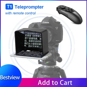 Телесуфлер Bestview T1 Портативный смартфон-суфлер для цифровой зеркальной камеры Canon Nikon Sony, видеосъемка интервью, телесуфлер для видеосъемки