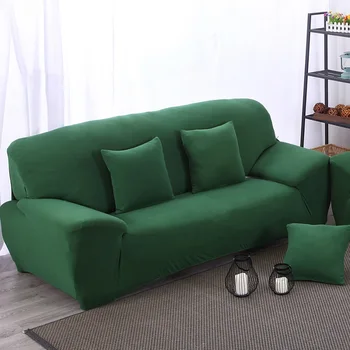 Темно-зеленый Эластичный Чехол для дивана, Тканевые Эластичные Подушки, Универсальные Чехлы для кресел и мебели, Эластичный Пылезащитный Чехол для замены Нового Дивана