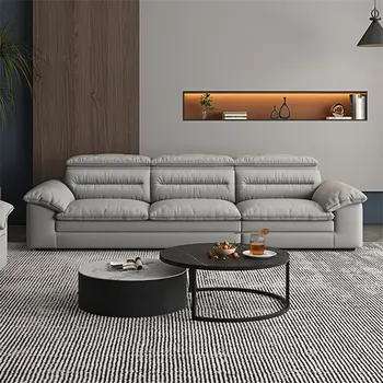 Тканевый диван Итальянской технологии Мебель для гостиной Nordic Light Роскошный Тканевый диван для гостиной Небольшая квартира Трехместный диван
