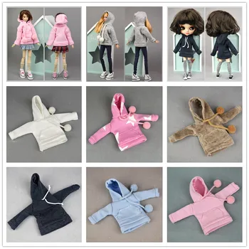Толстовка, пальто и синие джинсы, короткая юбка, одежда, пуловер, свитер, одежда для куклы 1/6 BJD Xinyi Barbie Blythe FR ST