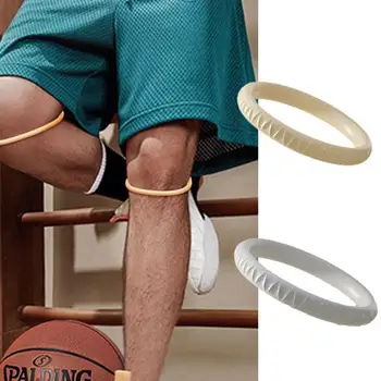 Тонкий пояс для надколенника Баскетбольный пояс для коленного сустава Веревочное кольцо для коленного сустава Резиновая лента Спортивный наколенник Эластичная Фиксированная защита