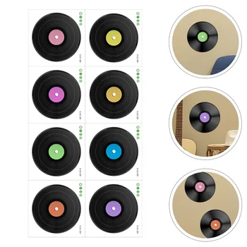Украшение дома Поддельные виниловые пластинки CD Наклейка на стену в кафе ПВХ 50-е Тематические принадлежности для вечеринок