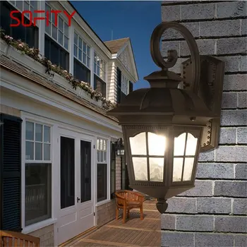 Уличное настенное бра SOFITY, Современный водонепроницаемый внутренний дворик, Современный светодиодный настенный светильник для крыльца, балкона, внутреннего двора, прохода виллы