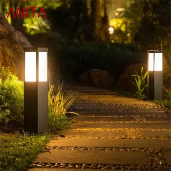Уличный газонный светильник ANITA Black Современный светодиодный светильник водонепроницаемый IP65 для дома, виллы, сада