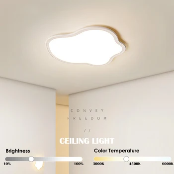 Ультратонкий светодиодный потолочный светильник Cloud с регулируемой яркостью, управляемый дистанционно, Детская спальня, декор для детской комнаты, светильники для столовой
