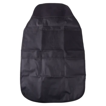 Универсальная автомобильная черная спинка сиденья, коврик для защиты от ударов, защитный чехол с сумкой для хранения, Новый