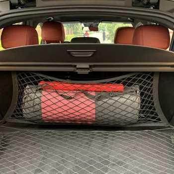 Универсальная сумка для хранения груза в Заднем Багажнике Автомобиля, Регулируемый Эластичный Органайзер, Аксессуары для уборки интерьера Внедорожника.