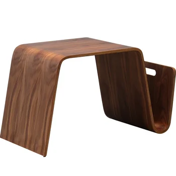 Фанера из гнутого дерева, дизайн середины века, современный приставной столик для завтрака, журнальная мебель для гостиной, прикроватный чайный столик для ноутбука