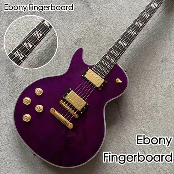 Фиолетовая цветная электрогитара на заказ для левой руки, 6 струнная гитара ra
