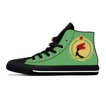 Флаг Конго-Заира Патриотическая Гордость Модная Популярная повседневная тканевая обувь с высоким берцем, легкие дышащие мужские и женские кроссовки с 3D-принтом