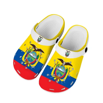 Флаг Эквадора Домашние Сабо На Заказ Водонепроницаемая Обувь Мужская Женская Подростковая Эквадорская Обувь Садовые Сабо Дышащие Пляжные Тапочки С Отверстиями