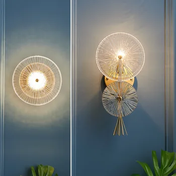 Французское постмодернистское настенное бра, лампа для гостиной, Прикроватная лампа, Освещение в коридоре, Роскошное украшение дома из итальянского стекла