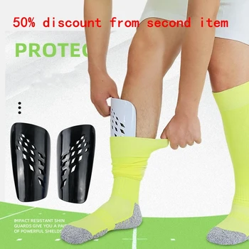 Футбольные щитки для ног Мужские спортивные наколенники С утолщенной вставкой Типа Guard Детские щитки для ног С вставной пластиной Protector