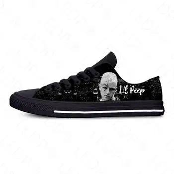 Хип-хоп Рэпер Lil Peep, Популярная повседневная тканевая обувь с низким верхом, Дышащие Легкие кроссовки с 3D-принтом для мужчин и женщин