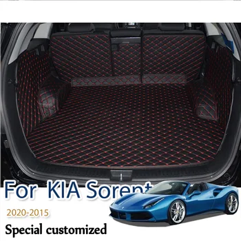 Хорошее качество! Специальные коврики в багажник автомобиля для KIA Sorento 5 мест 2020-2015, водонепроницаемые коврики для багажника грузового лайнера, бесплатная доставка