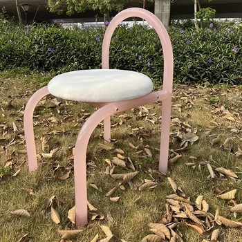 Хрустально-розовая акриловая мебель для стульев, обеденный стул со спинкой повседневного дизайна, односпальный диван в гостиной