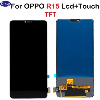Черный TFT-экран для ЖК-дисплея OPPO R15 с сенсорным экраном и цифровым преобразователем для замены запасных частей