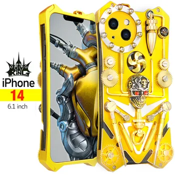 Чехлы серии Metal Steel Mechanical для Apple iPhone 14 Pro Max Gothic Gear Armor для iPhone14 Plus Pro Max Case Cover Coque