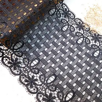 Ширина 3 метра 21 см черные нигерийские кружевные ткани женское платье кружевные аксессуары бесплатная доставка