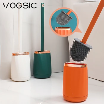 Щетка для чистки унитаза VOGSIC, Инструменты для домашней уборки, Легкая Роскошная Ручка, Подвесная Организация хранения, Аксессуары для ванной комнаты
