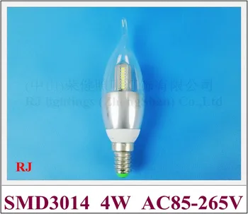 башня стиль SMD 3014 алюминий светодиодные свечи лампа накаливания лампа светодиодные свечи E14 4W SMD3014 32led AC85-265V CE ROHS