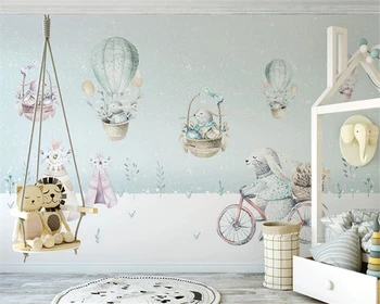 детская комната beibehang на заказ, комната для мальчиков и девочек, современные новые обои с воздушным шаром, бумажные обои, домашний декор