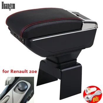 для Renault zoe подлокотник коробка универсальная автомобильная центральная консоль caja модификация аксессуары двойной подъем с USB