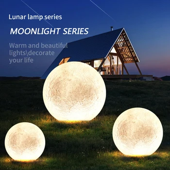 креативный подарок в стиле поп-арт, 3D-принт, лунные ночники для дома, мягкое украшение, лунная лампа, лампа для спальни GL427