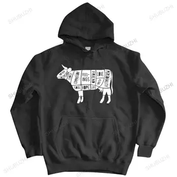 мужская брендовая толстовка Happy Vegan Cow толстовки Veggie Animal Rights Protest Alf Compassion пуловер осень зима толстовка с капюшоном
