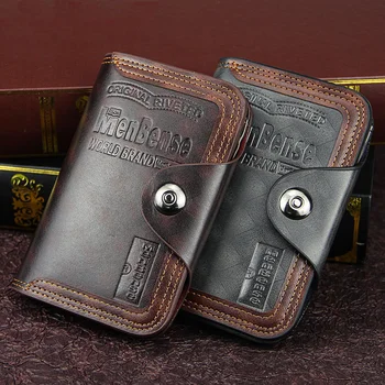 мужской кошелек, клатч на магнитной кнопке, мужской кошелек с кожаным отделением, портмоне carteira, мужской кошелек известного бренда класса люкс