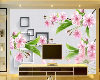 обои beibehang 3d на стене, фреска на заказ, красивые цветочные обои, минималистичный прикроватный фон, обои для стен 3 d